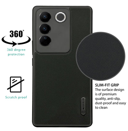 NIUKIN Super Frosted Dotted Case for Vivo V27 Pro