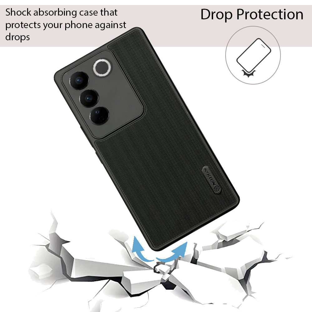 NIUKIN Super Frosted Dotted Case for Vivo V27 Pro
