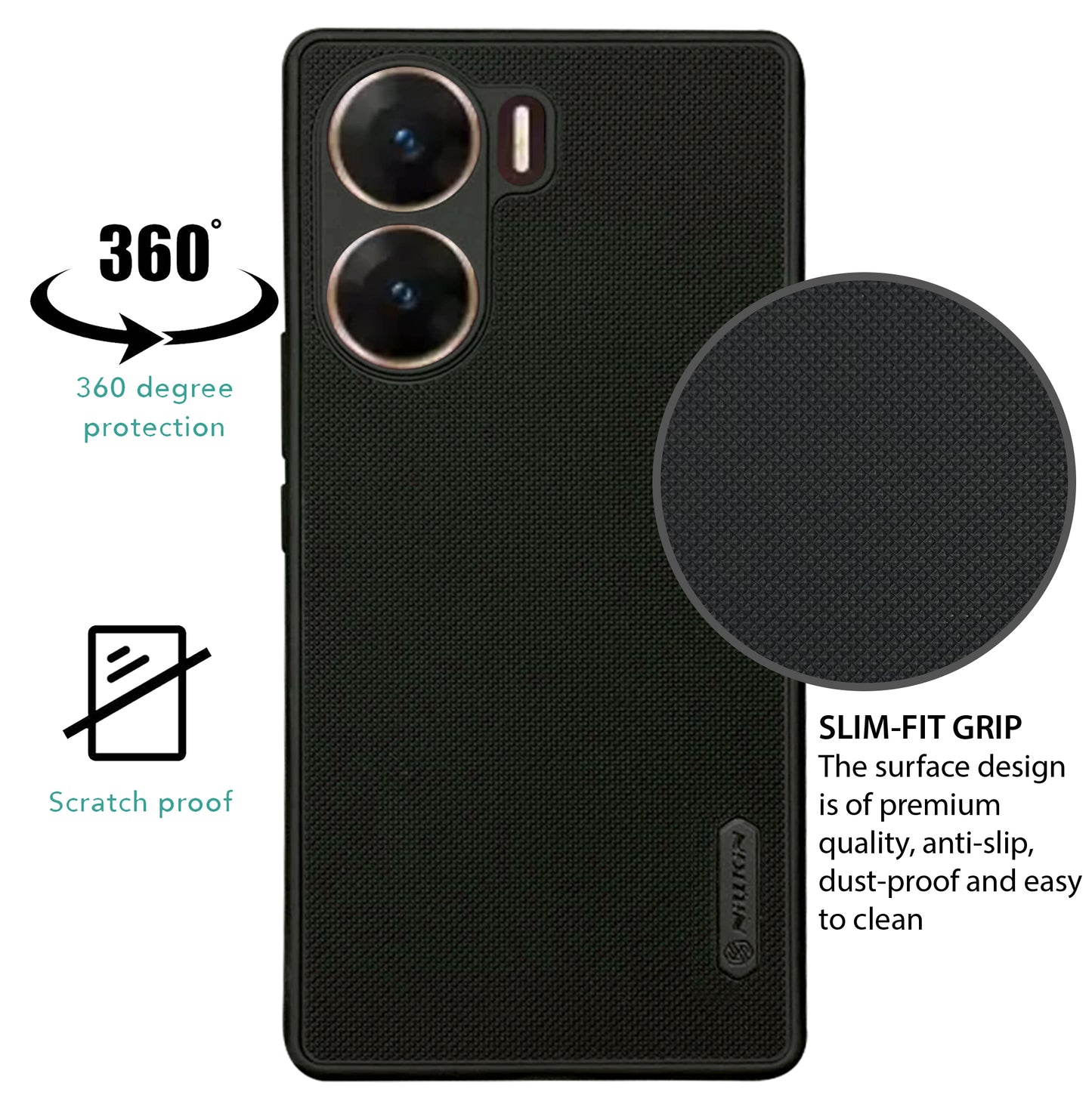 NIUKIN Super Frosted Dotted Case for Vivo V29e