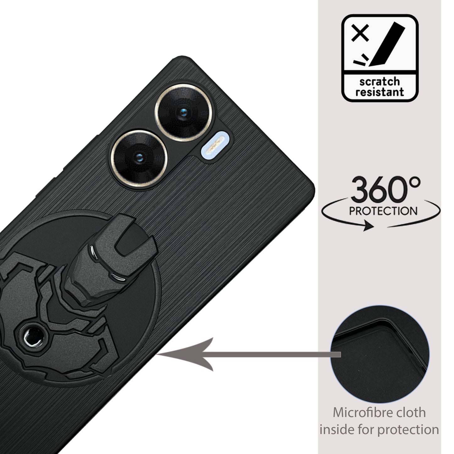 IR Superhero Shield Case for Vivo V29E