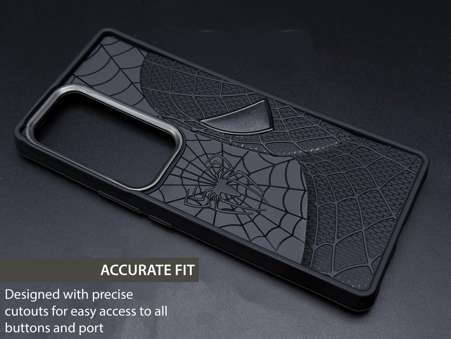 Sp Superhero Web Case with Metallic Camera Ring for Vivo V30 Pro(5G)