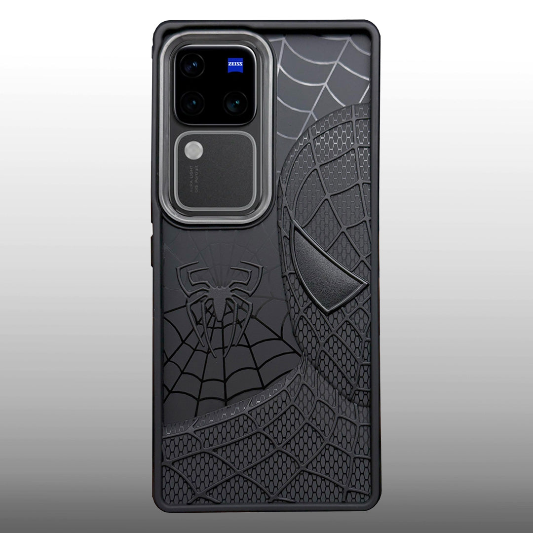 Sp Superhero Web Case with Metallic Camera Ring for Vivo V30 Pro(5G)