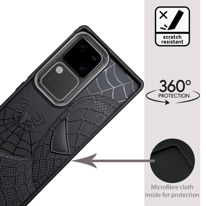 Sp Superhero Web Case with Metallic Camera Ring for Vivo V30(5G)