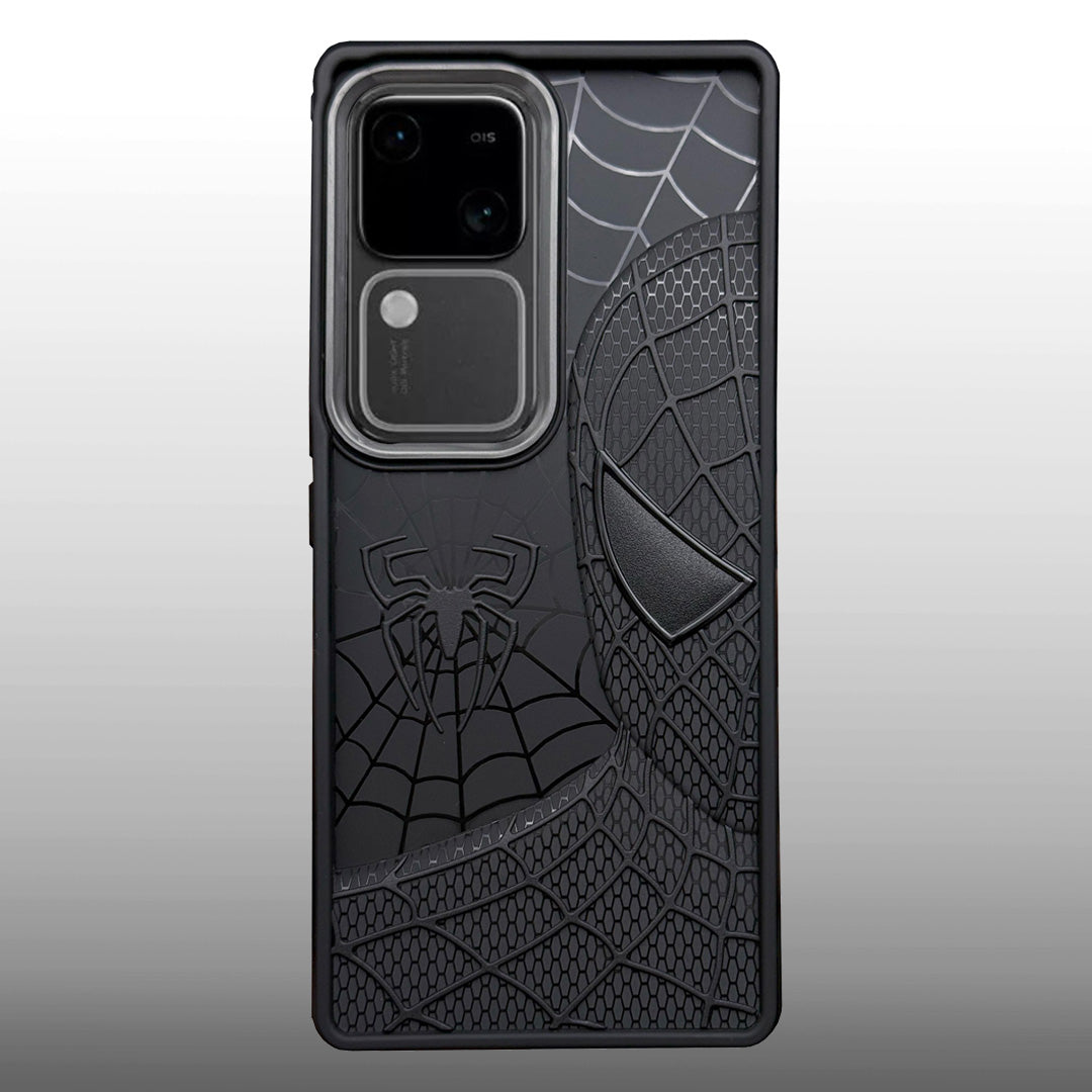 Sp Superhero Web Case with Metallic Camera Ring for Vivo V30(5G)
