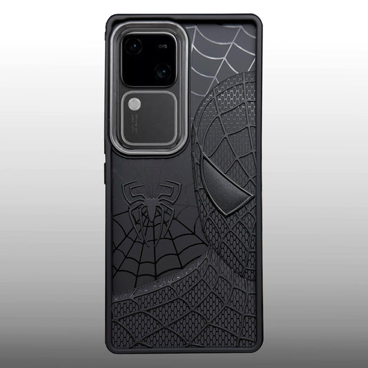 Sp Superhero Web Case with Metallic Camera Ring for Vivo V30(5G)