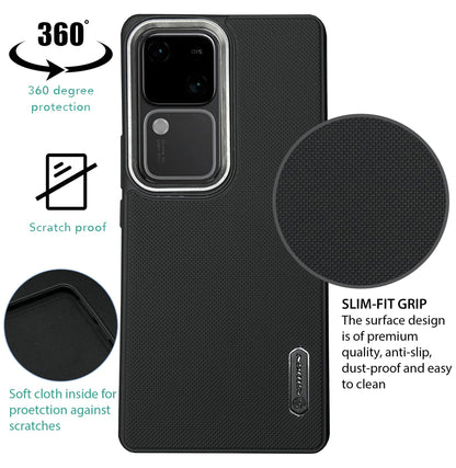 NIUKIN Super Frosted Dotted Case with Camera Ring for Vivo V30 Pro