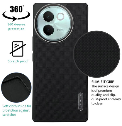 NIUKIN Super Frosted Dotted Case with Camera Ring for Vivo V30e