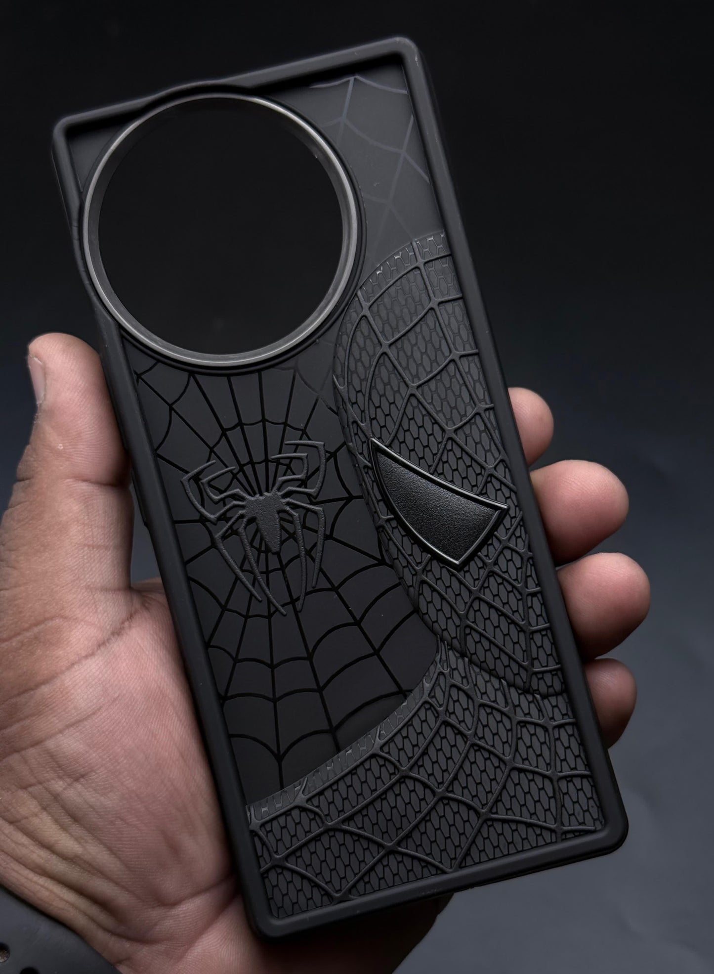 Sp Superhero Web Case with Metallic Camera Ring for Vivo V30e
