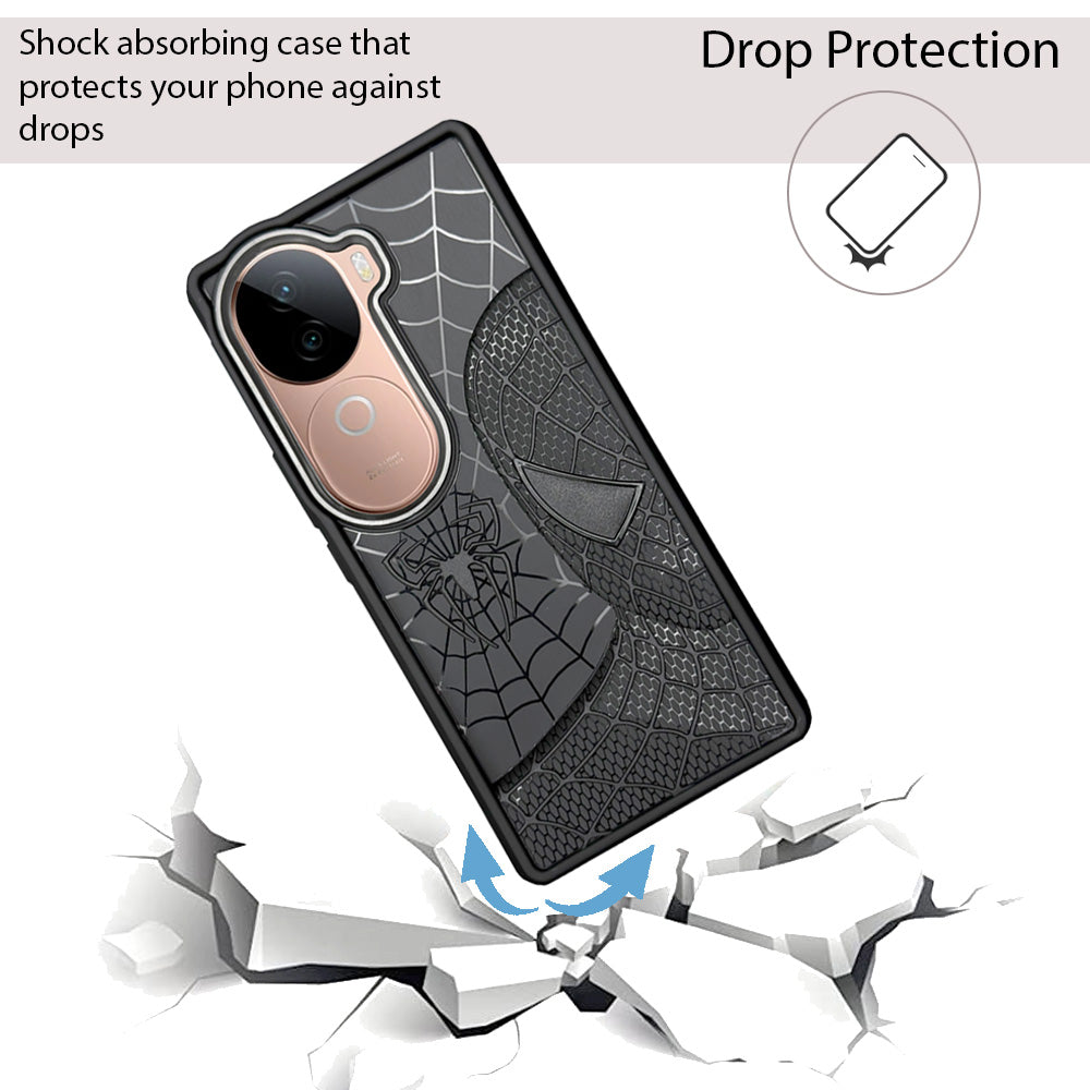 Sp Superhero Web Case with Metallic Camera Ring for Vivo V40e (5G)