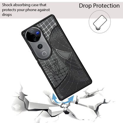 Sp Superhero Web Case with Metallic Camera Ring for Vivo V40(5G)