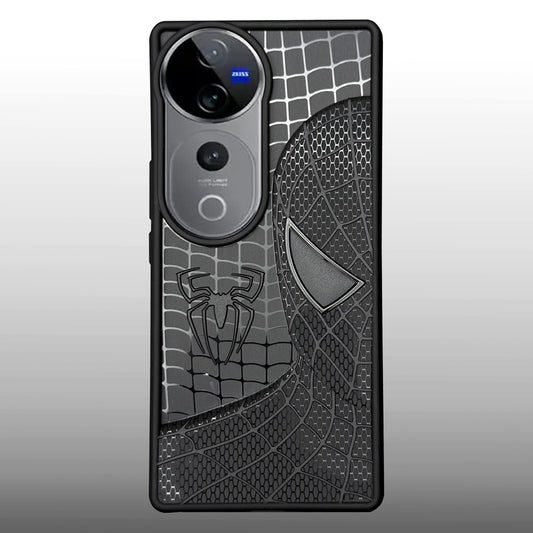 Sp Superhero Web Case with Metallic Camera Ring for Vivo V40 Pro(5G)
