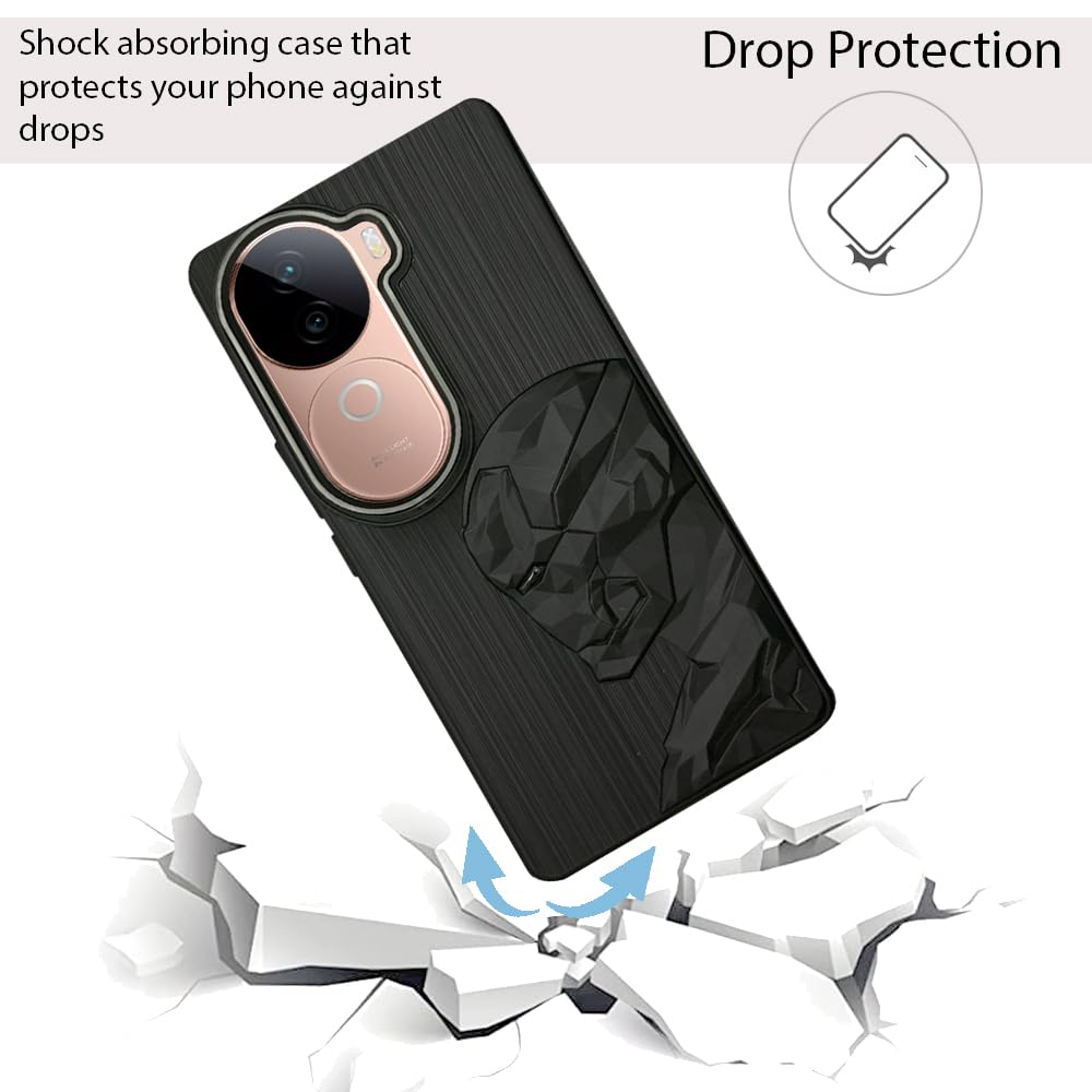 IR Superhero Side Face Prism Case with Metallic Camera Ring for Vivo V40e