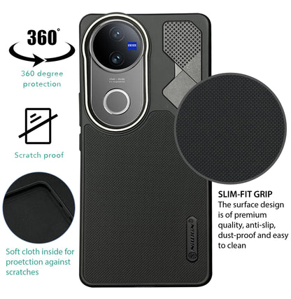 NIUKIN Fancy Super Frosted Dotted Case with Camera Ring for Vivo V50e