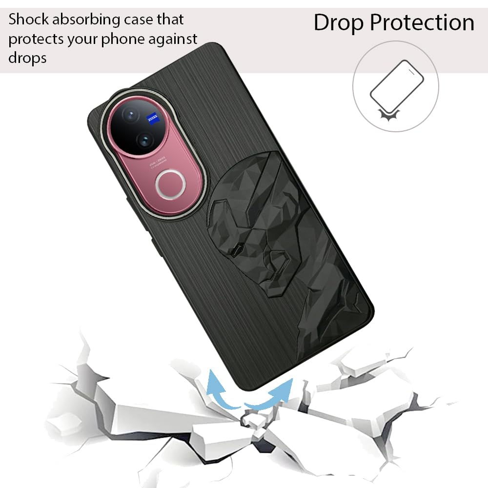 IR Superhero Side Face Prism Case with Metallic Camera Ring for Vivo V50