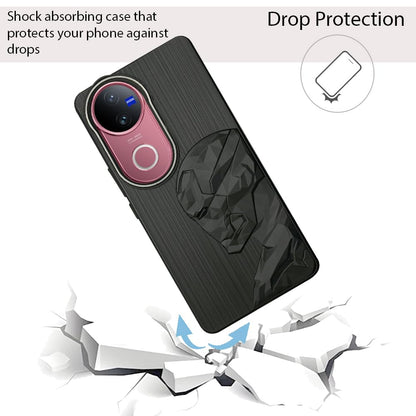 IR Superhero Side Face Prism Case with Metallic Camera Ring for Vivo V50
