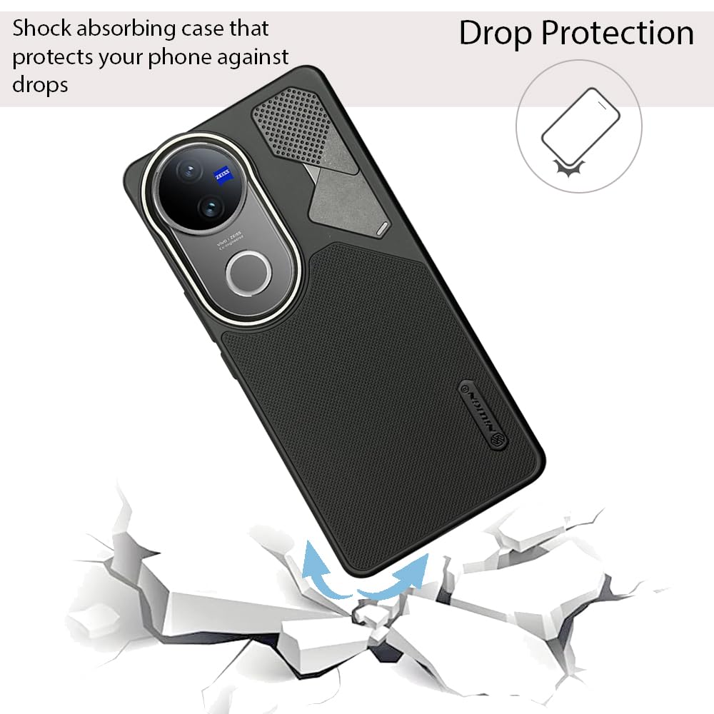 NIUKIN Fancy Super Frosted Dotted Case with Camera Ring for Vivo V50e