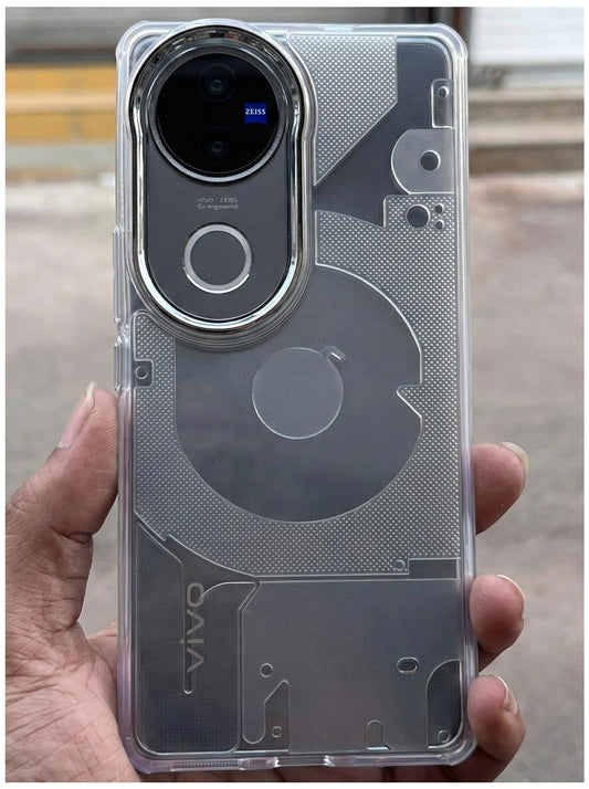Transparent Kingsbar Case with Camera Ring for Vivo T3 Ultra