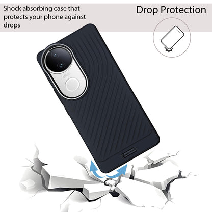 Ripple Wave Case with Metallic Camera ring for Vivo V50E (5G)