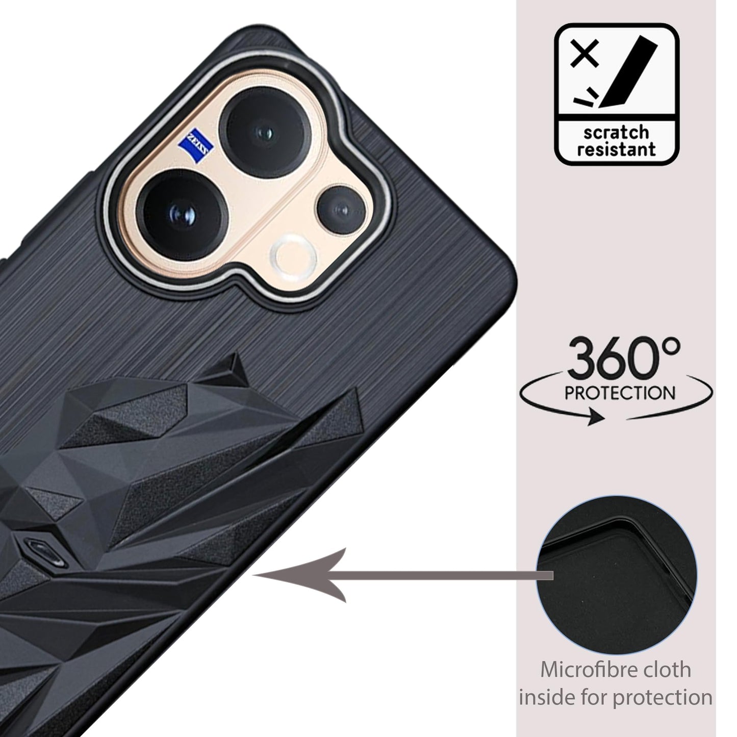 Bt Superhero Case with Camera Ring for Vivo T4 Pro