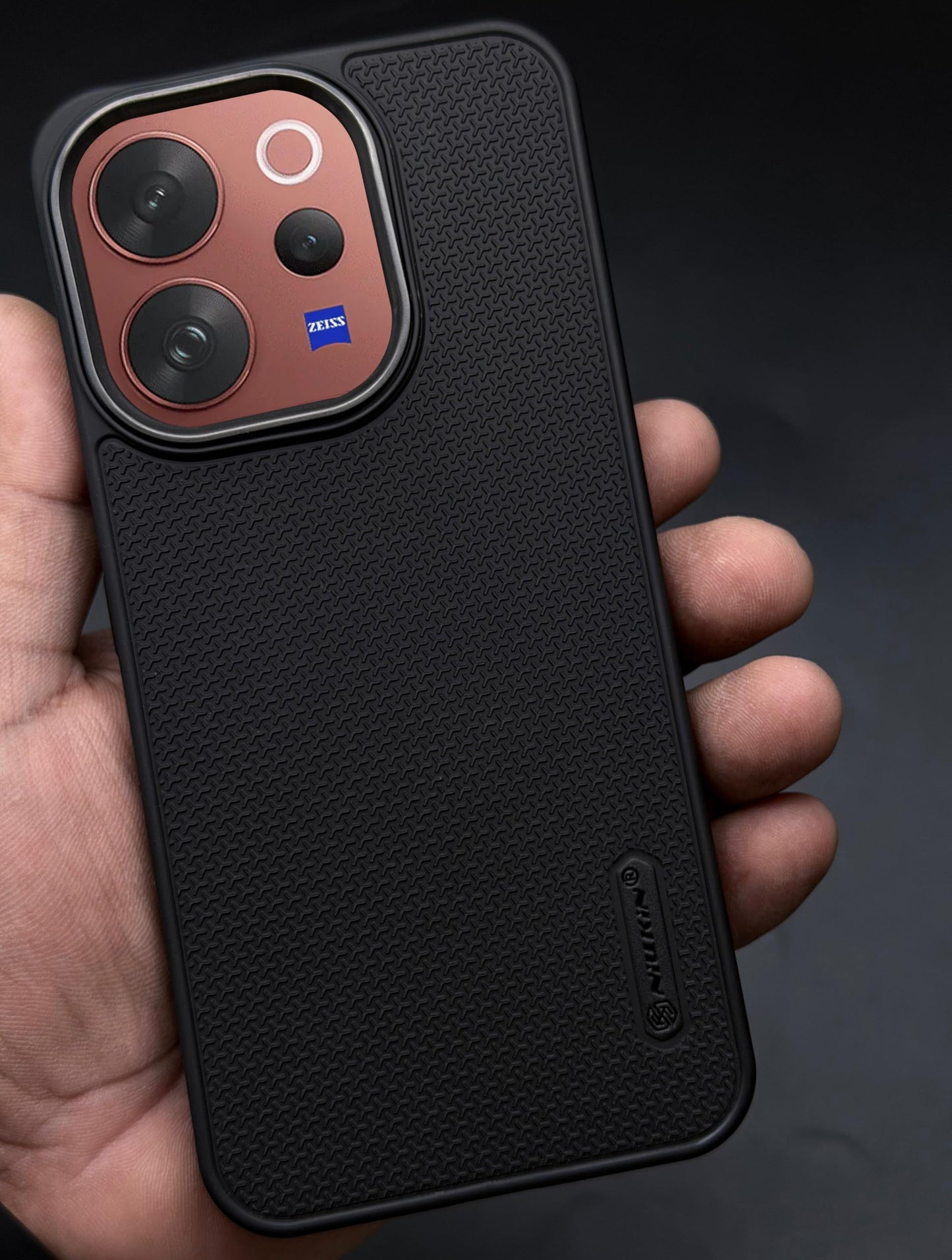Niukin Grip Guard Back Case with Camera Ring for Vivo V70 Elite