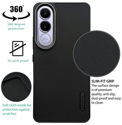 NIUKIN Super Frosted Dotted Case with Camera Ring for Vivo V70 FE