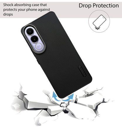NIUKIN Super Frosted Dotted Case with Camera Ring for Vivo V70 FE