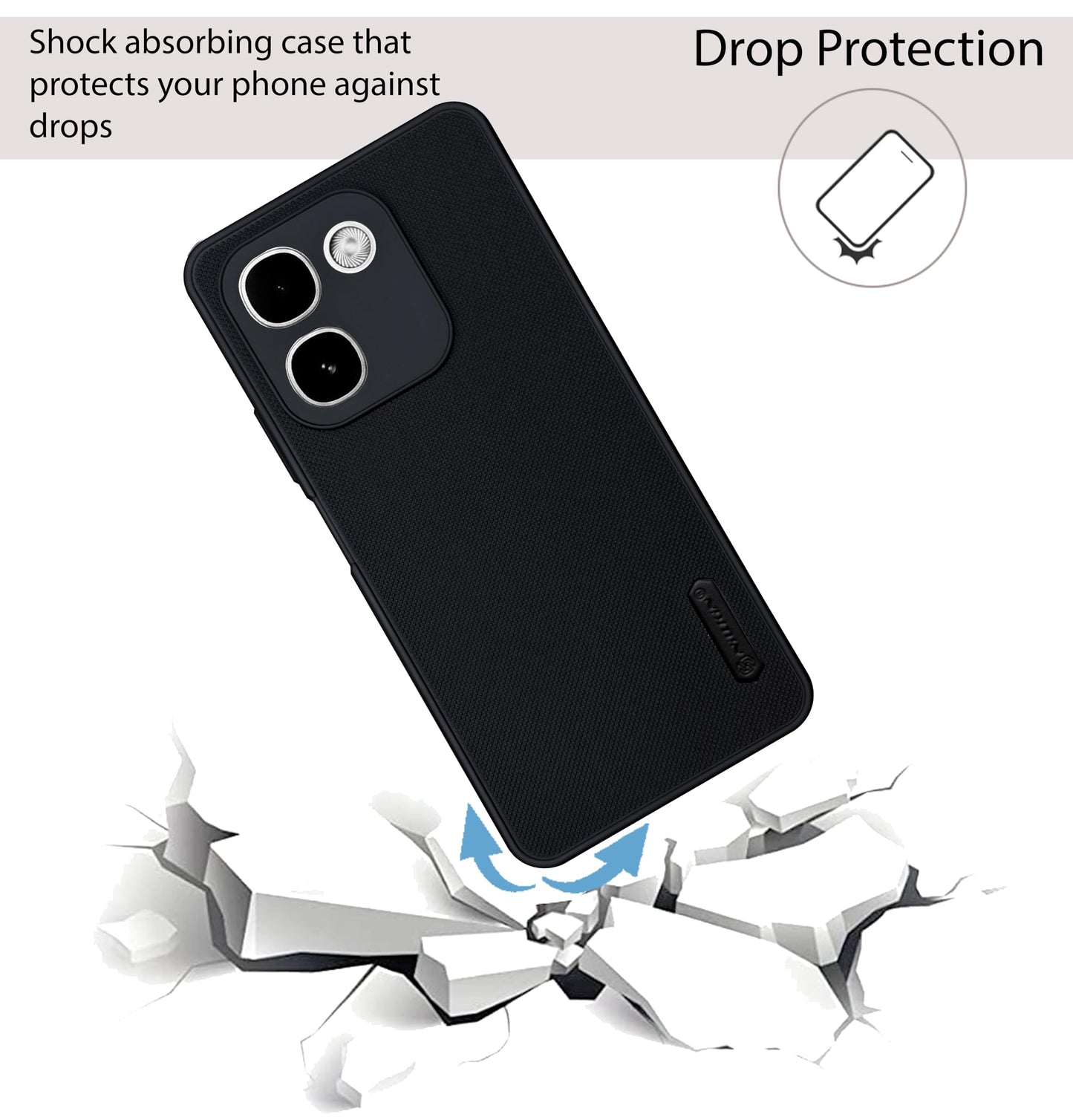 NIUKIN Super Frosted Dotted Case for Lava Virat V1 5G