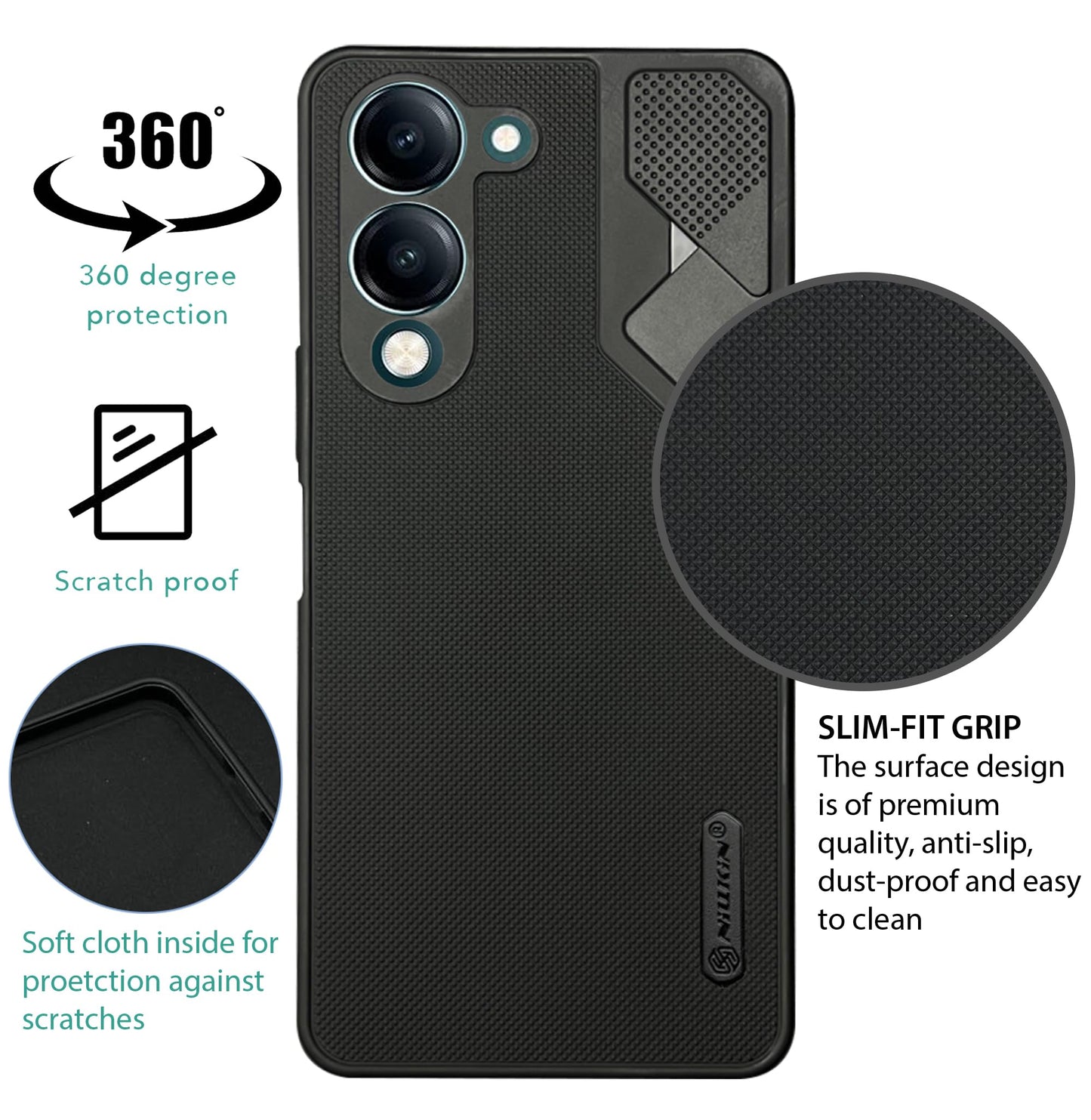 NIUKIN Fancy Super Frosted Dotted Case for Vivo Y19