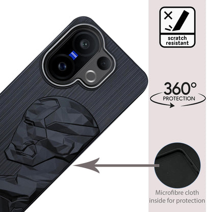 IR Superhero Side Face Prism Case with Metallic Camera Ring for Vivo X200 FE