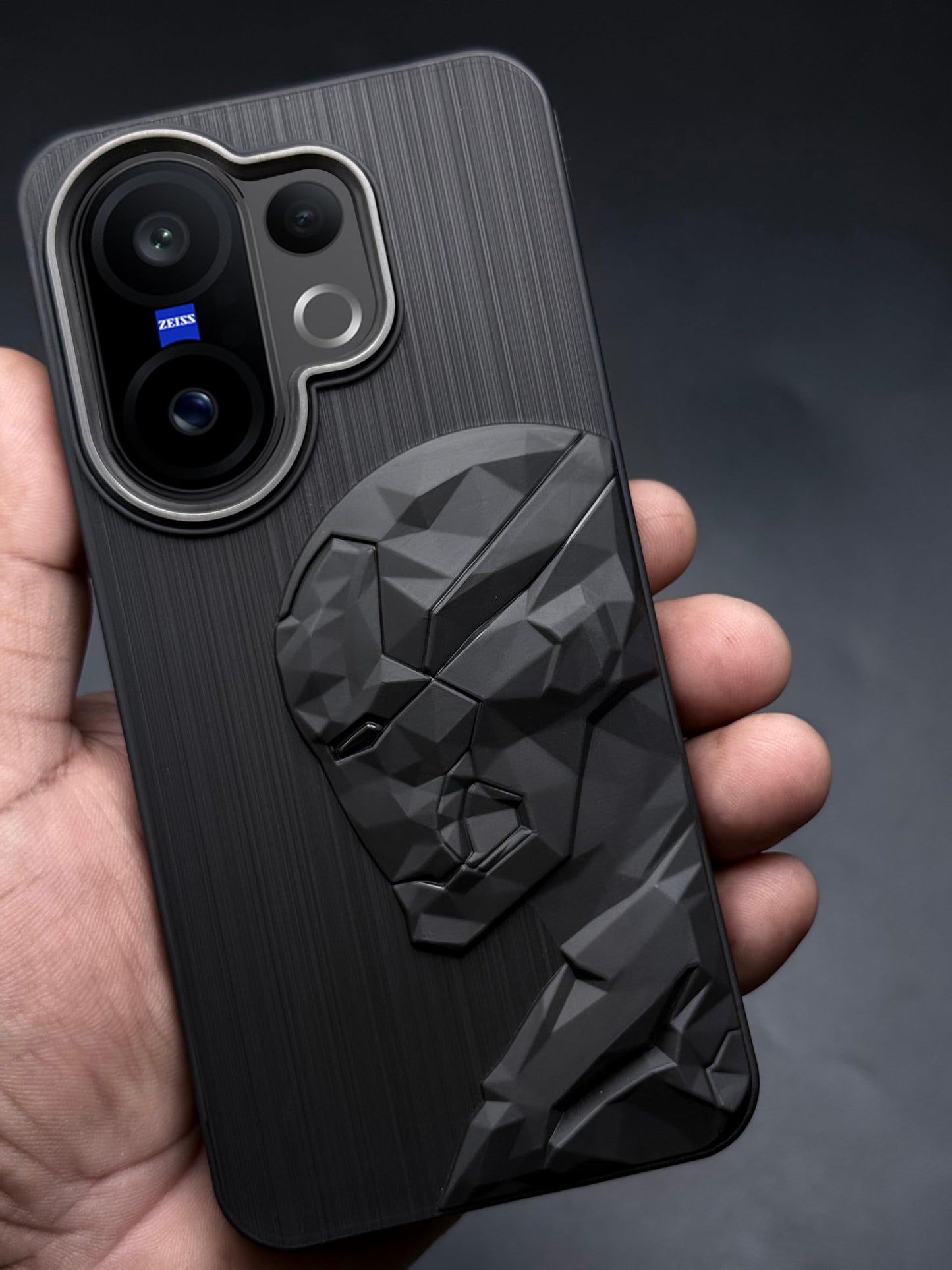 IR Superhero Side Face Prism Case with Metallic Camera Ring for Vivo X200 FE