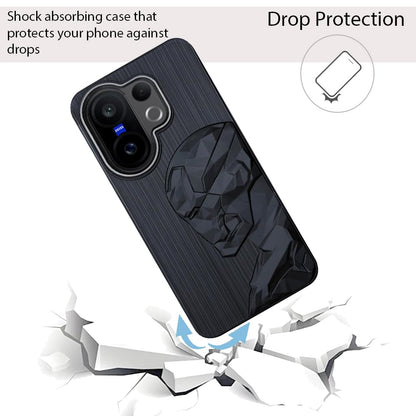 IR Superhero Side Face Prism Case with Metallic Camera Ring for Vivo X200 FE