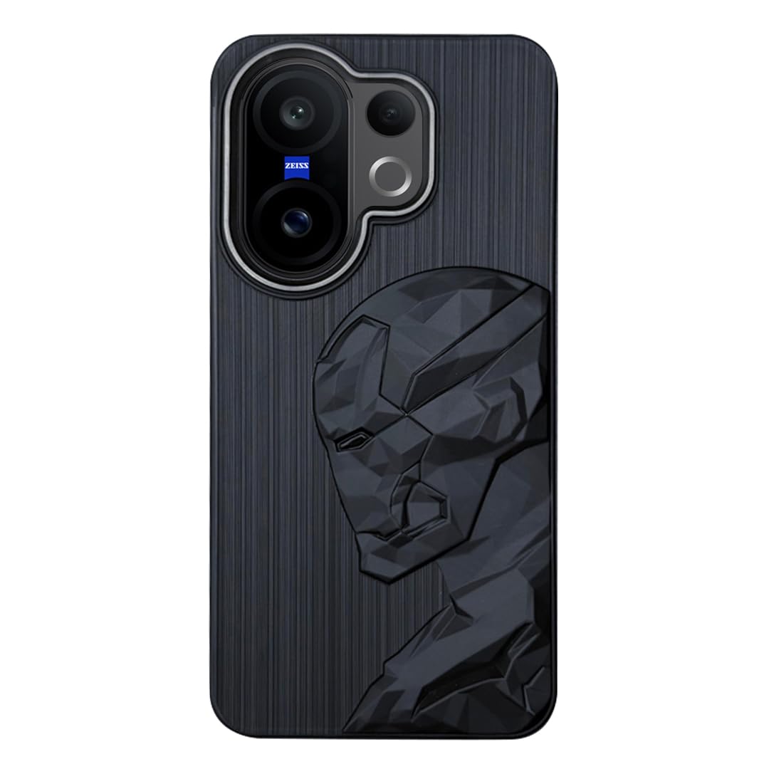 IR Superhero Side Face Prism Case with Metallic Camera Ring for Vivo X200 FE