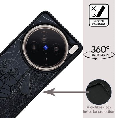 Sp Superhero Web Case with Metallic Camera Ring for Vivo X200 Pro(5G)