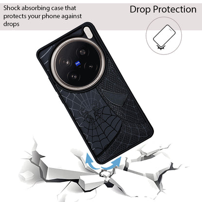 Sp Superhero Web Case with Metallic Camera Ring for Vivo X200 Pro(5G)