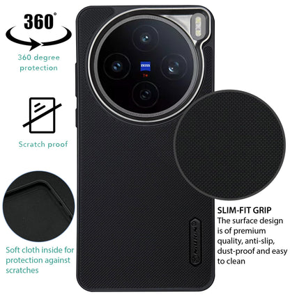 NIUKIN Super Frosted Dotted Case with Camera Ring for Vivo X200T