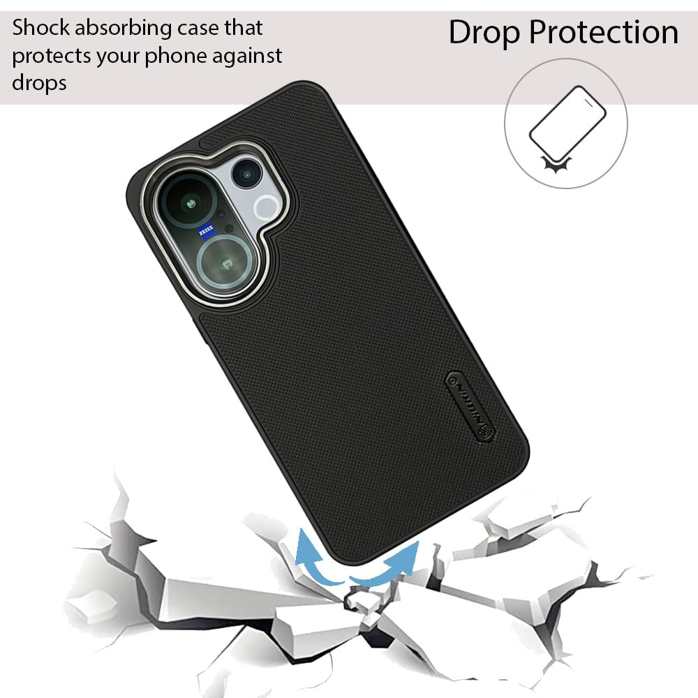 NIUKIN Super Frosted Dotted Case with Camera Ring for Vivo X200 FE