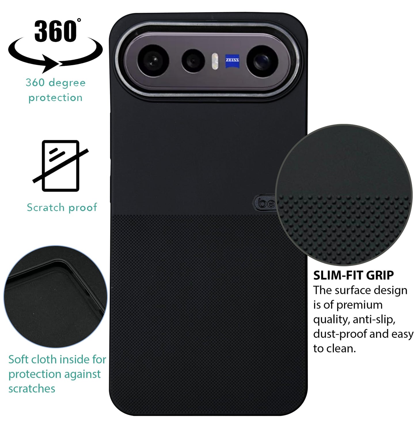BEOTS Rugged back case with Camera Ring for Vivo X300 FE