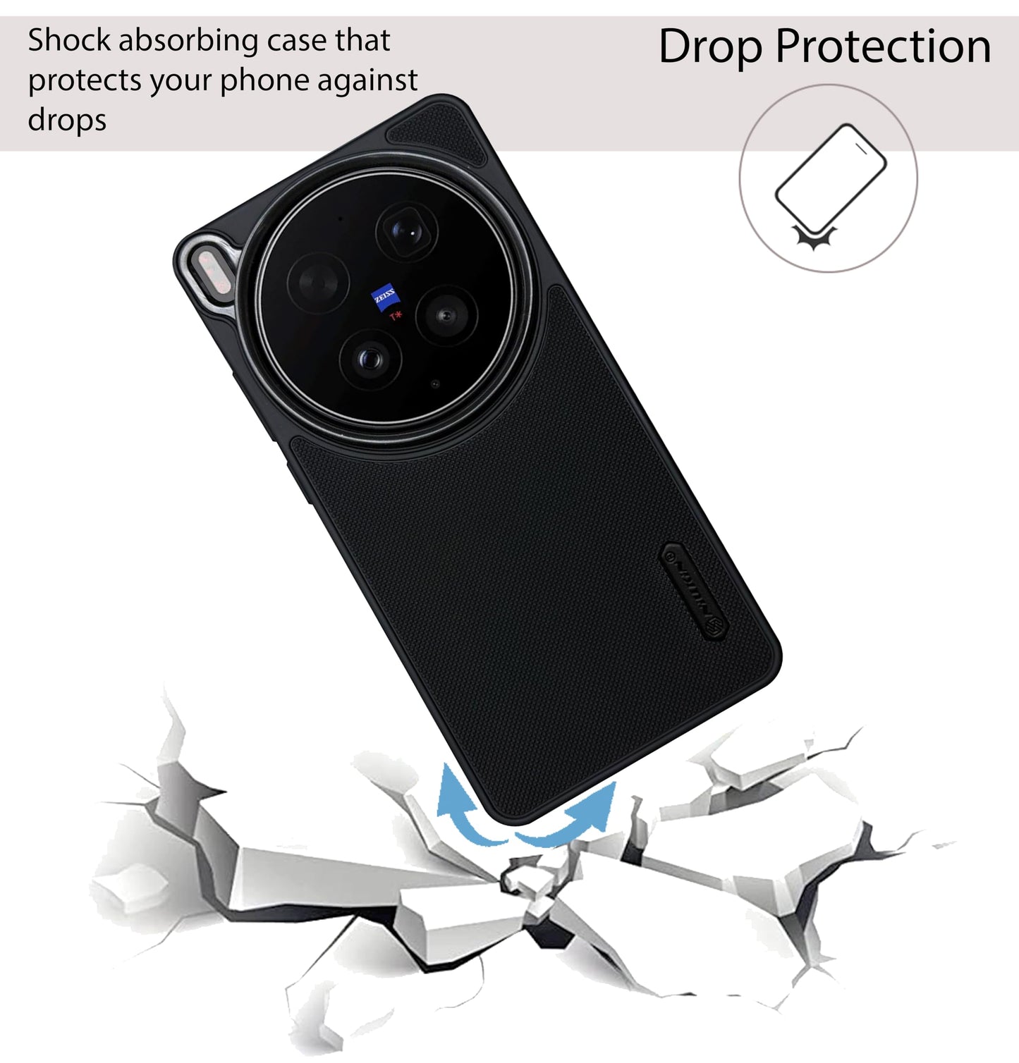 NIUKIN Super Frosted Dotted Case with Camera Ring for Vivo X300 Ultra