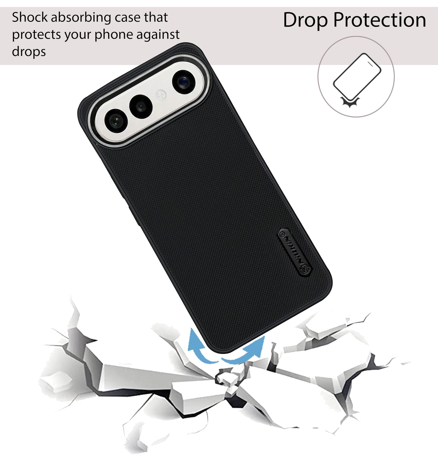 NIUKIN Super Frosted Dotted Case with Camera Ring for Vivo X300 FE