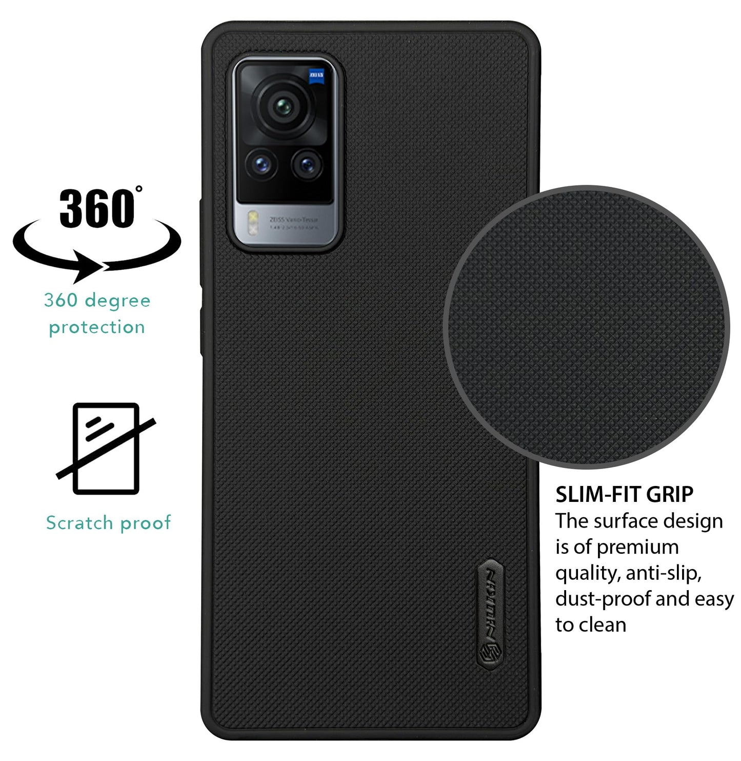 NIUKIN Super Frosted Dotted Case for Vivo X60 Pro