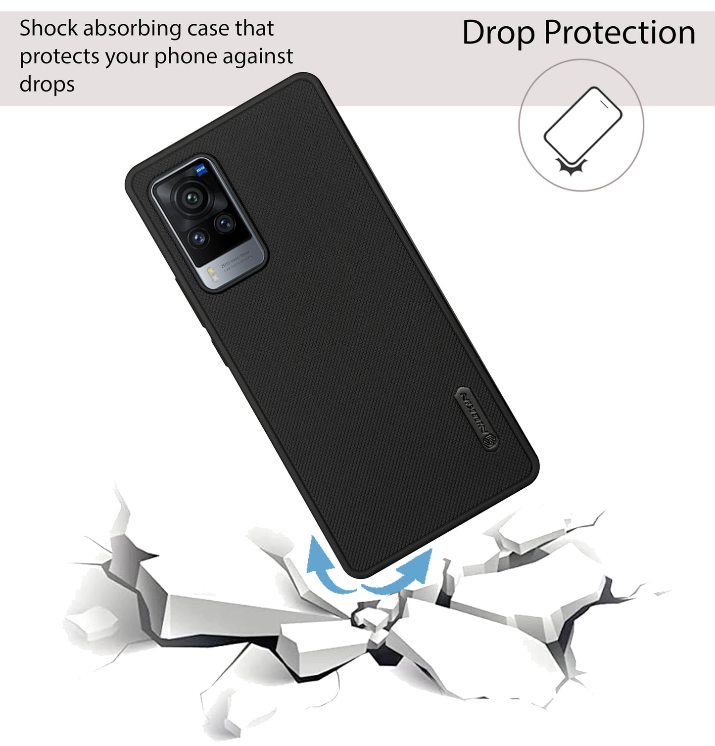 NIUKIN Super Frosted Dotted Case for Vivo X60 Pro