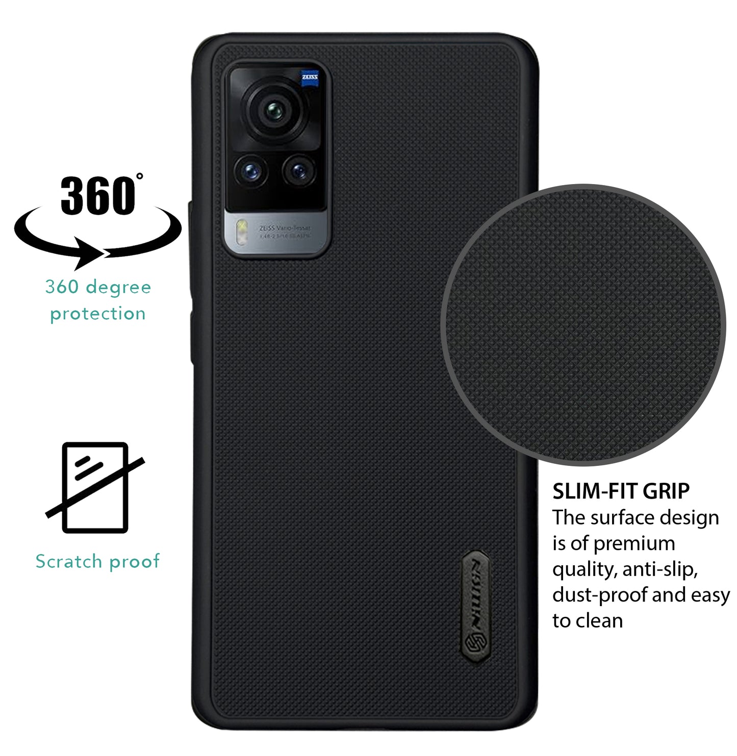 NIUKIN Super Frosted Dotted Case for Vivo X60