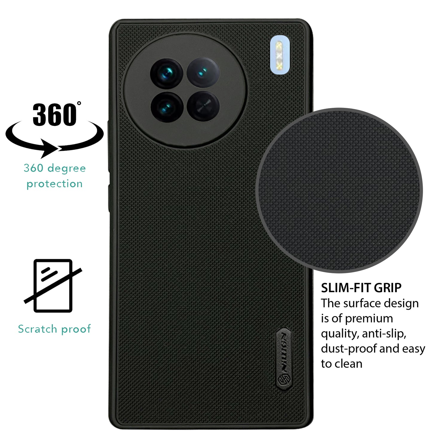 NIUKIN Super Frosted Dotted Case for Vivo X90