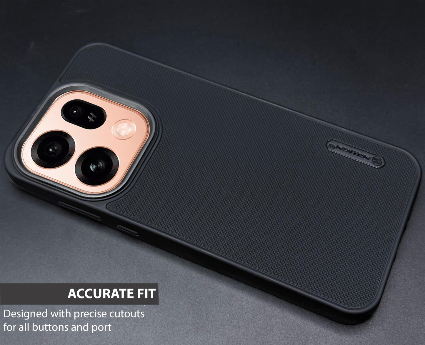 NIUKIN Super Frosted Dotted Case with Camera Ring for Oppo Find X9s