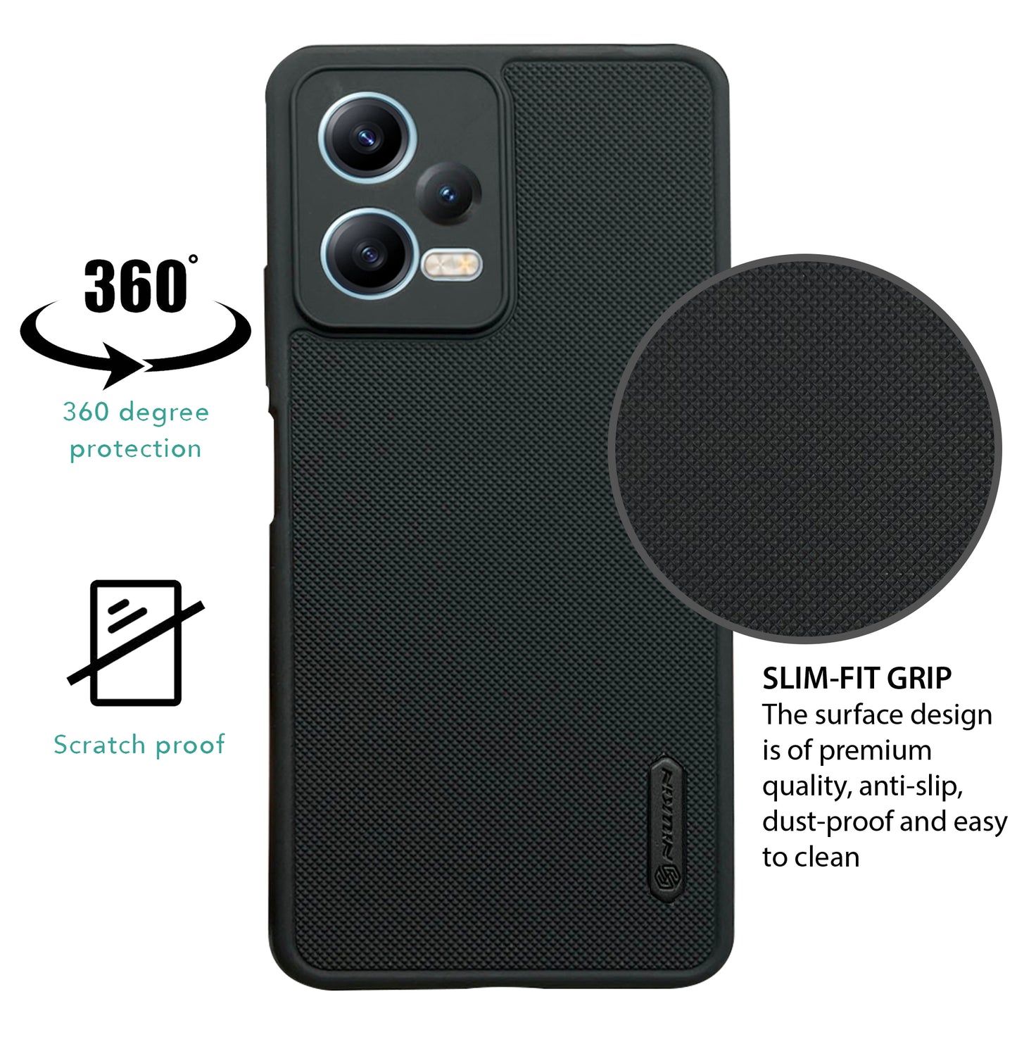 NIUKIN Super Frosted Dotted Case for Xiaomi Note 12