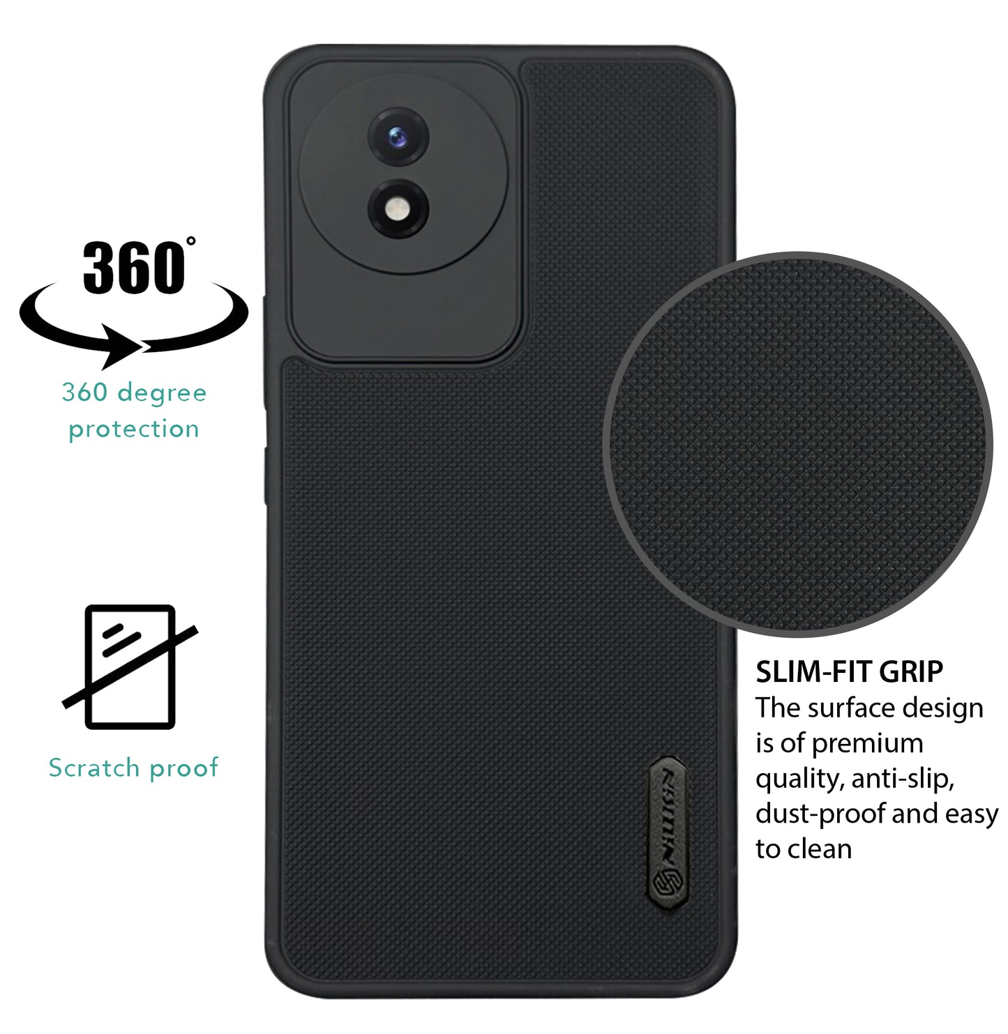 NIUKIN Super Frosted Dotted Case for Vivo Y02