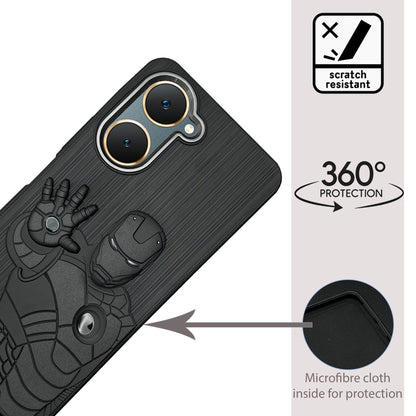 IR Superhero Action Case with Metallic Camera Ring for Vivo Y18(4G)