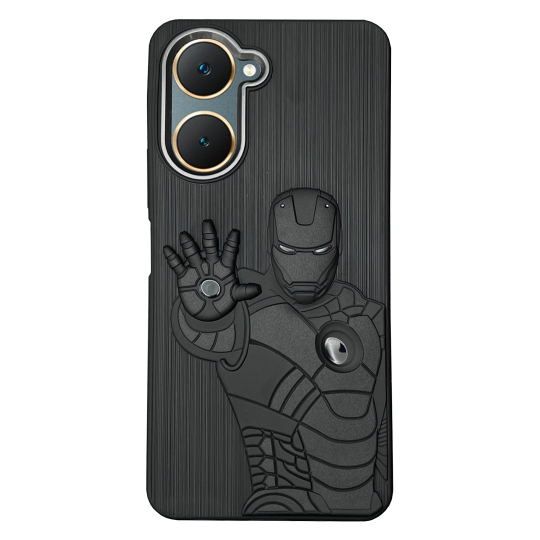 IR Superhero Action Case with Metallic Camera Ring for Vivo Y18(4G)