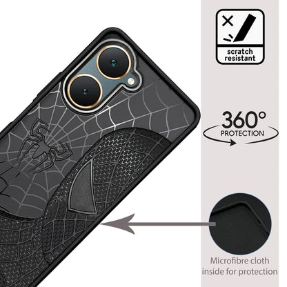Sp Superhero Web Case with Metallic Camera Ring for Vivo Y18i