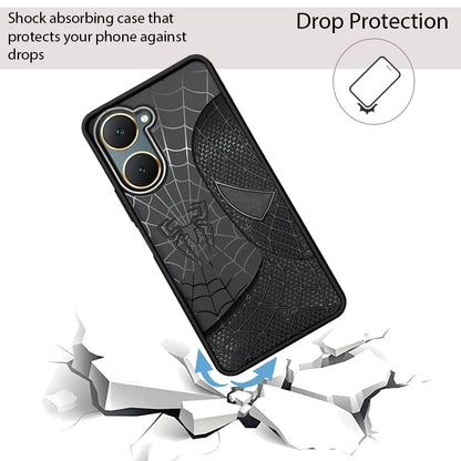 Sp Superhero Web Case with Metallic Camera Ring for Vivo Y18i